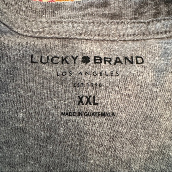 Lucky Brand Crooks Bros Motorcycles Men's Gray Graphic Tee Size XXL - Picture 8 of 8